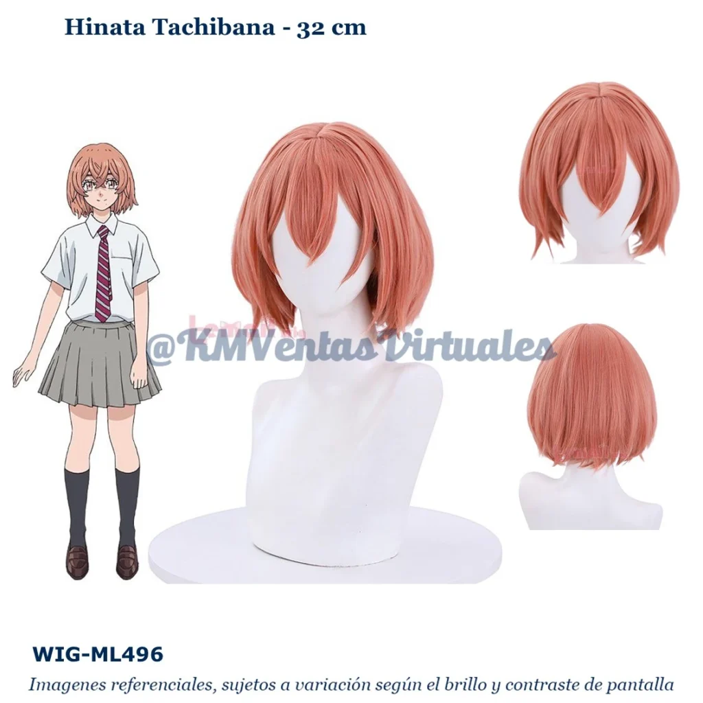 Peluca Hinata Rosado Corta (WIG-ML496)