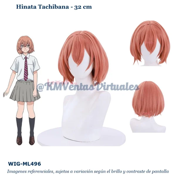 Peluca Hinata Rosado Corta (WIG-ML496)