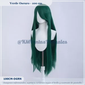 Peluca Verde Larga (WB-100CM-DGRN)
