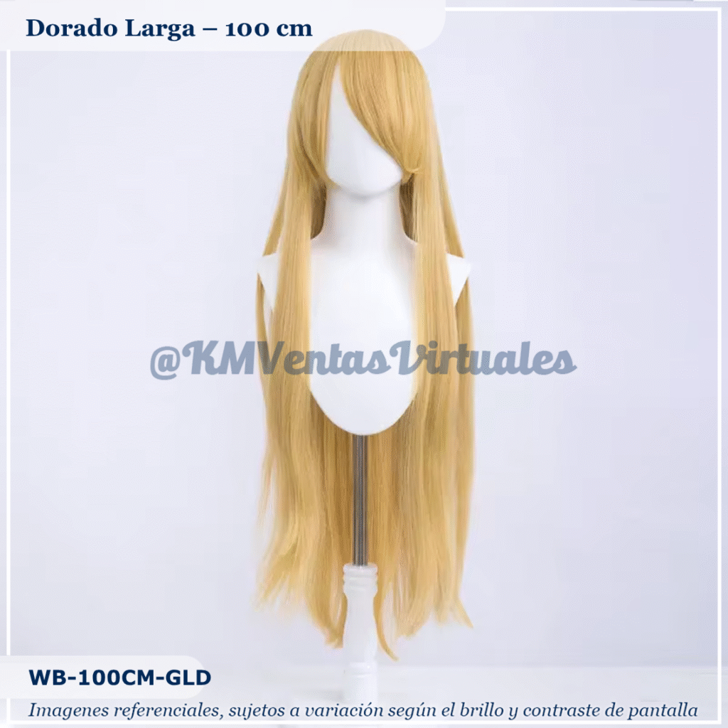 Peluca Rubio Larga (WB-100CM-GLD)