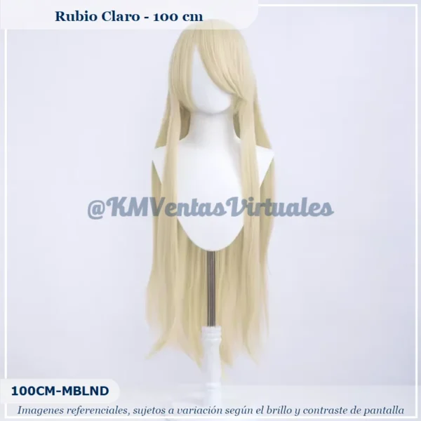 Peluca Rubio Larga (WB-100CM-MBLND)