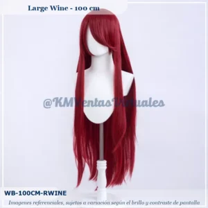 Peluca Rojo Larga (WB-100CM-RWINE)