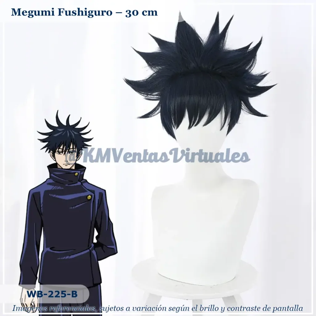 Peluca Fushiguro Negro Corta (WB-225-B)