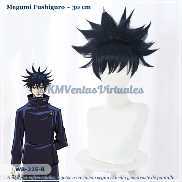 Peluca Fushiguro Negro Corta (WB-225-B)