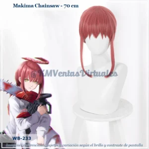Peluca Makima Rosado Mediana (WB-233)