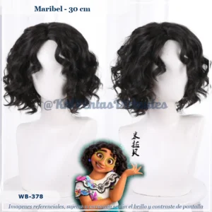 Peluca Maribel Negro Corta (WB-378)