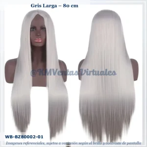 Peluca Gris Larga (WB-BZ80002-01)