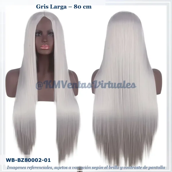 Peluca Gris Larga (WB-BZ80002-01)