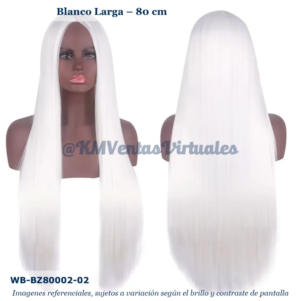 Peluca Blanco Larga (WB-BZ80002-02)
