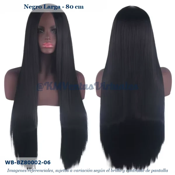 Peluca Negro Larga (WB-BZ80002-06)