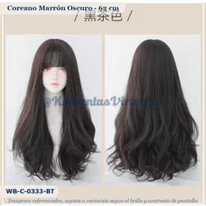 Peluca Estilo Coreano Negro Mediana (WB-C-0333-BT)