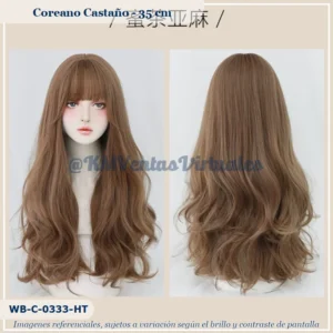 Peluca Estilo Coreano Marrón Mediana (WB-C-0333-HT)