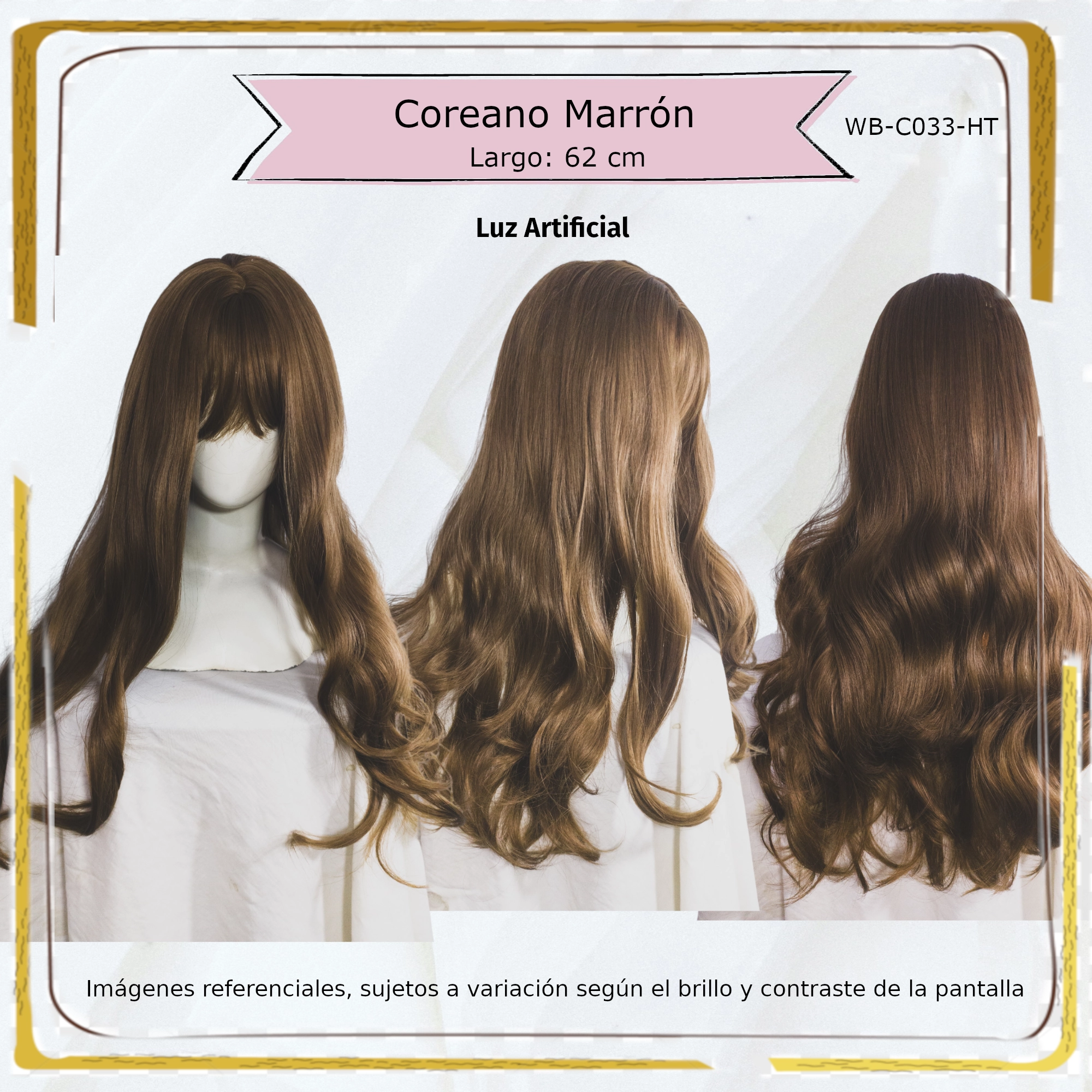 Peluca Estilo Coreano Marrón Mediana (WB-C-0333-HT) - Image 3