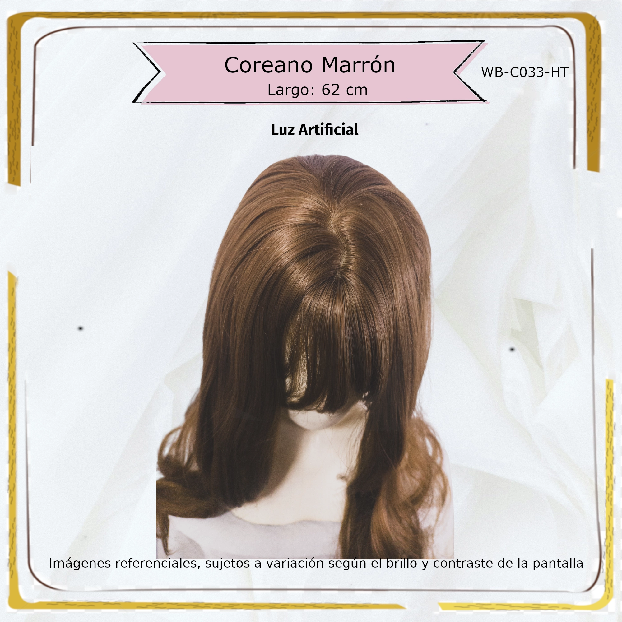 Peluca Estilo Coreano Marrón Mediana (WB-C-0333-HT) - Image 2