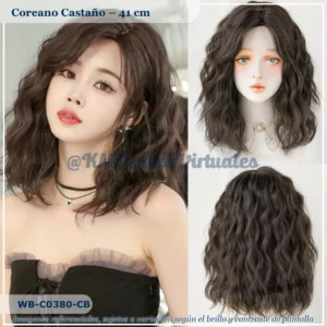 Peluca Estilo Coreano Marrón Corta (WB-C0380-CB)