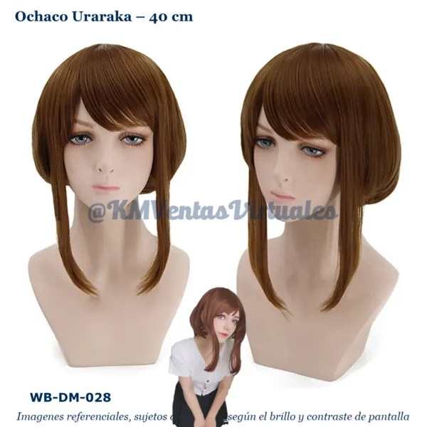 Peluca Ochaco Castaño Corta (WB-DM-028)