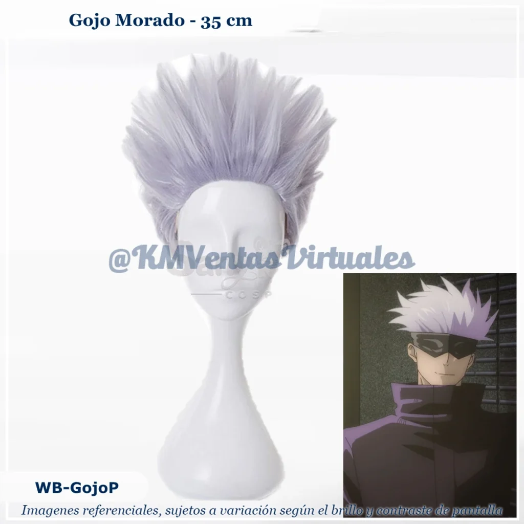 Peluca Gojo Morado Corta (WB-GojoP)