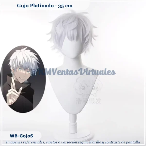 Peluca Gojo Platinado Corta (WB-GojoS)