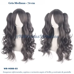 Peluca Lolita Gris Mediana (WB-H088-03)