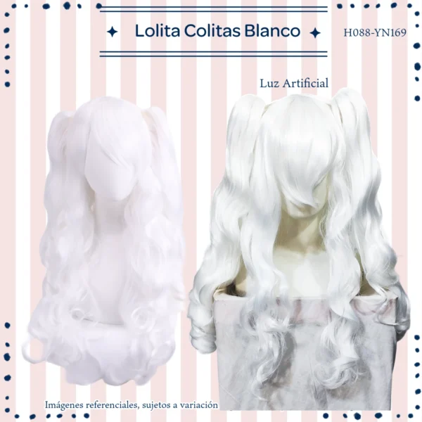 Peluca Lolita Blanco Mediana (WB-H088-YN169) - Image 2