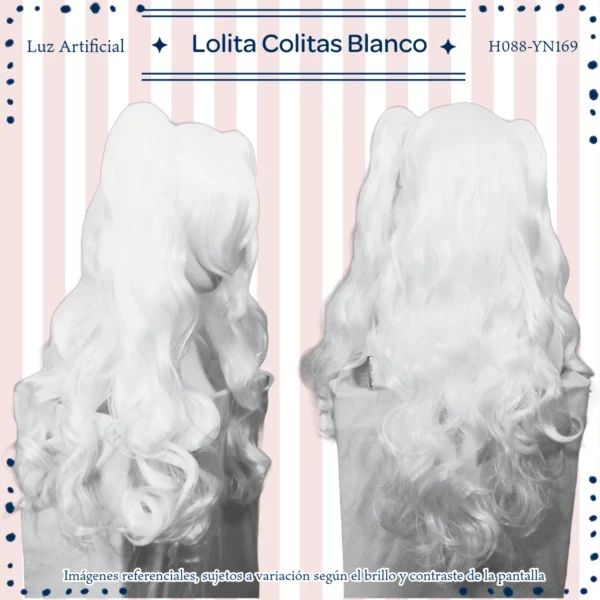 Peluca Lolita Blanco Mediana (WB-H088-YN169) - Image 4