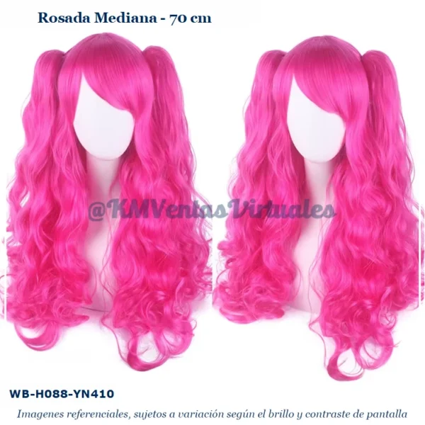 Peluca Lolita Rosado Mediana (WB-H088-YN410)