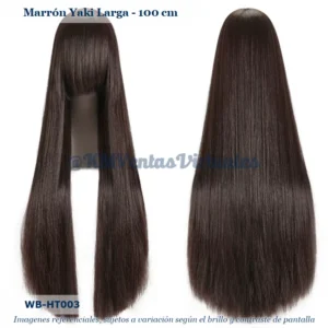 Peluca Yaki Marrón Larga (WB-HT003)