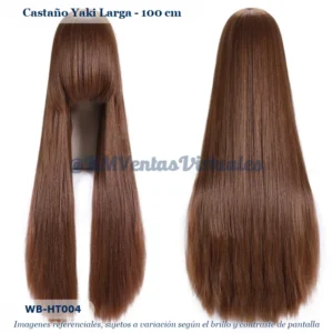 Peluca Yaki Castaño Larga (WB-HT004)
