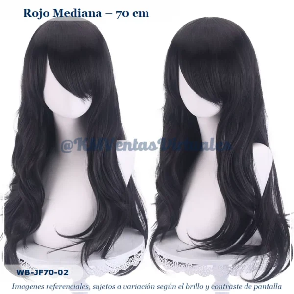 Peluca Negro Mediana (WB-JF70-02)