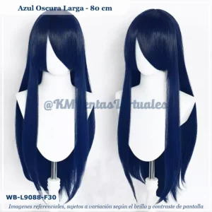 Peluca Hinata Azul Larga (WB-L9088-F30)