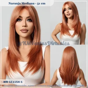 Peluca Naranja Mediana (WB-LC1154-1)