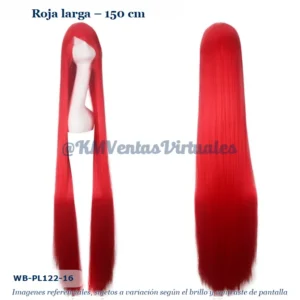Peluca 150cm Rojo Larga (WB-PL122-16)