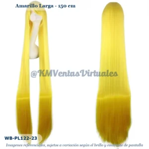 Peluca 150cm Amarillo Larga (WB-PL122-23)