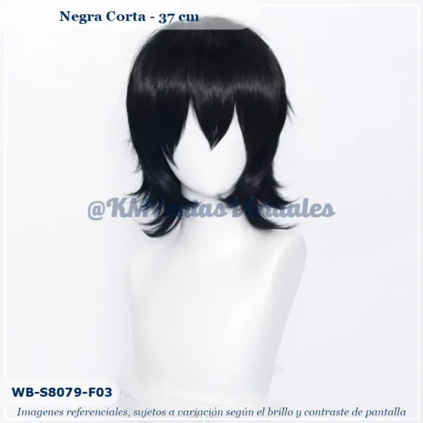 Peluca Negro Corta (WB-S8079-F03)
