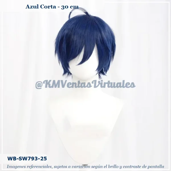 Peluca Azul Corta (WB-SW793-25)