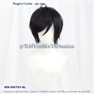 Peluca Negro Corta (WB-SW793-BL)