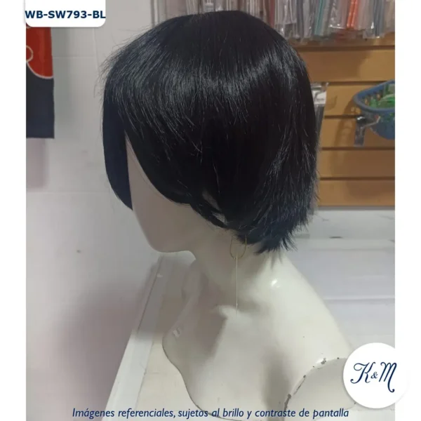 Peluca Negro Corta (WB-SW793-BL) - Image 3