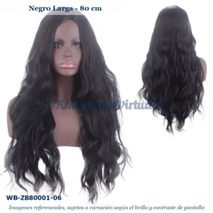 Peluca Negro Larga (WB-ZB80001-06)