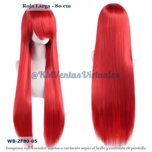 Peluca Rojo Larga (WB-ZF80-05)