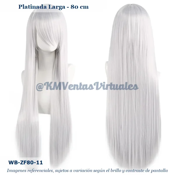 Peluca Gris Larga (WB-ZF80-11)