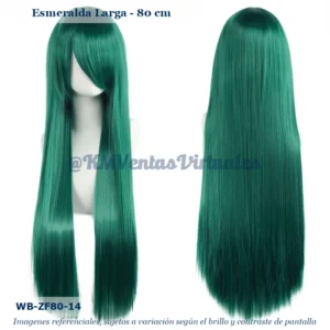 Peluca Verde Larga (WB-ZF80-14)