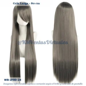 Peluca Gris Larga (WB-ZF80-24)