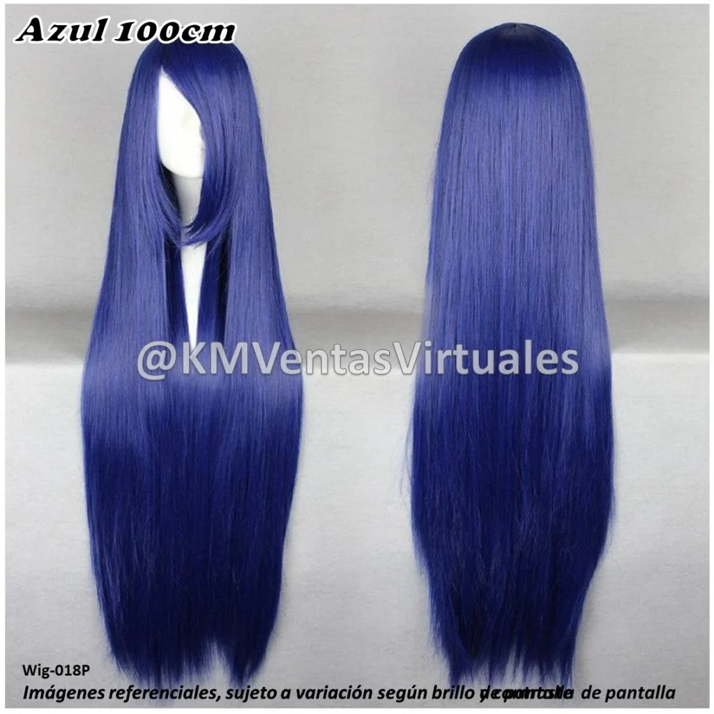 Peluca Unchou Azul Larga (WIG-018P)