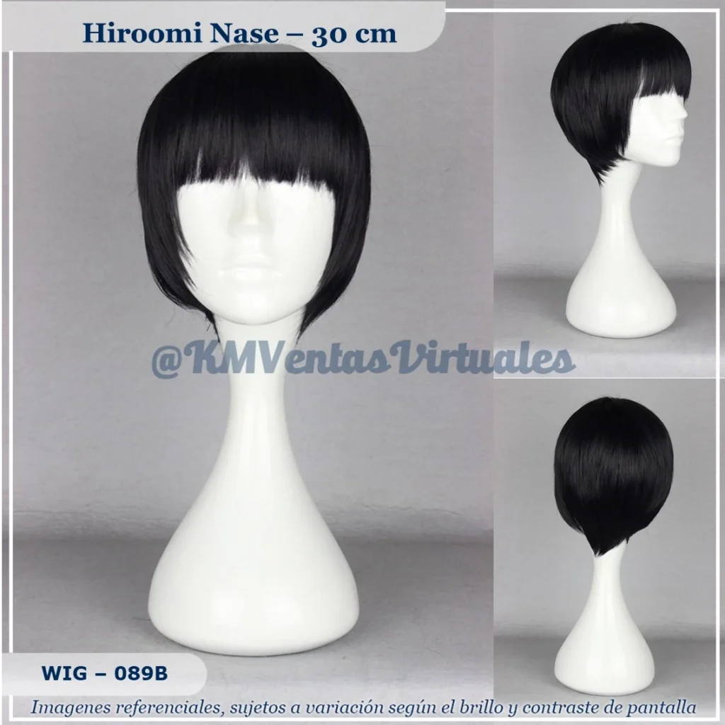 Peluca Hiroomi Negro Corta (WIG-089B)