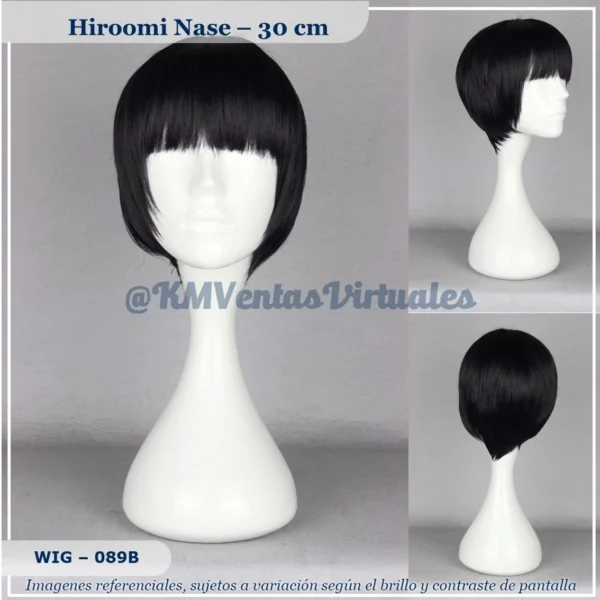 Peluca Hiroomi Negro Corta (WIG-089B)