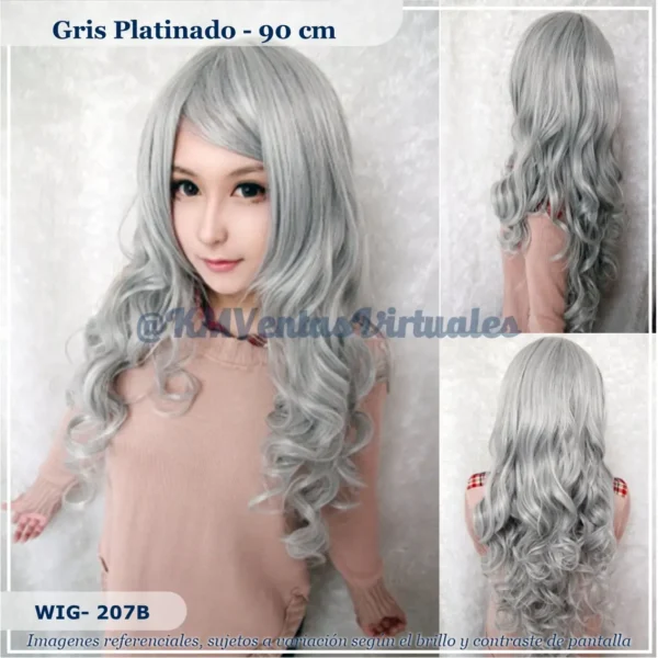 Peluca Rosiel Gris Larga (WIG-207B)