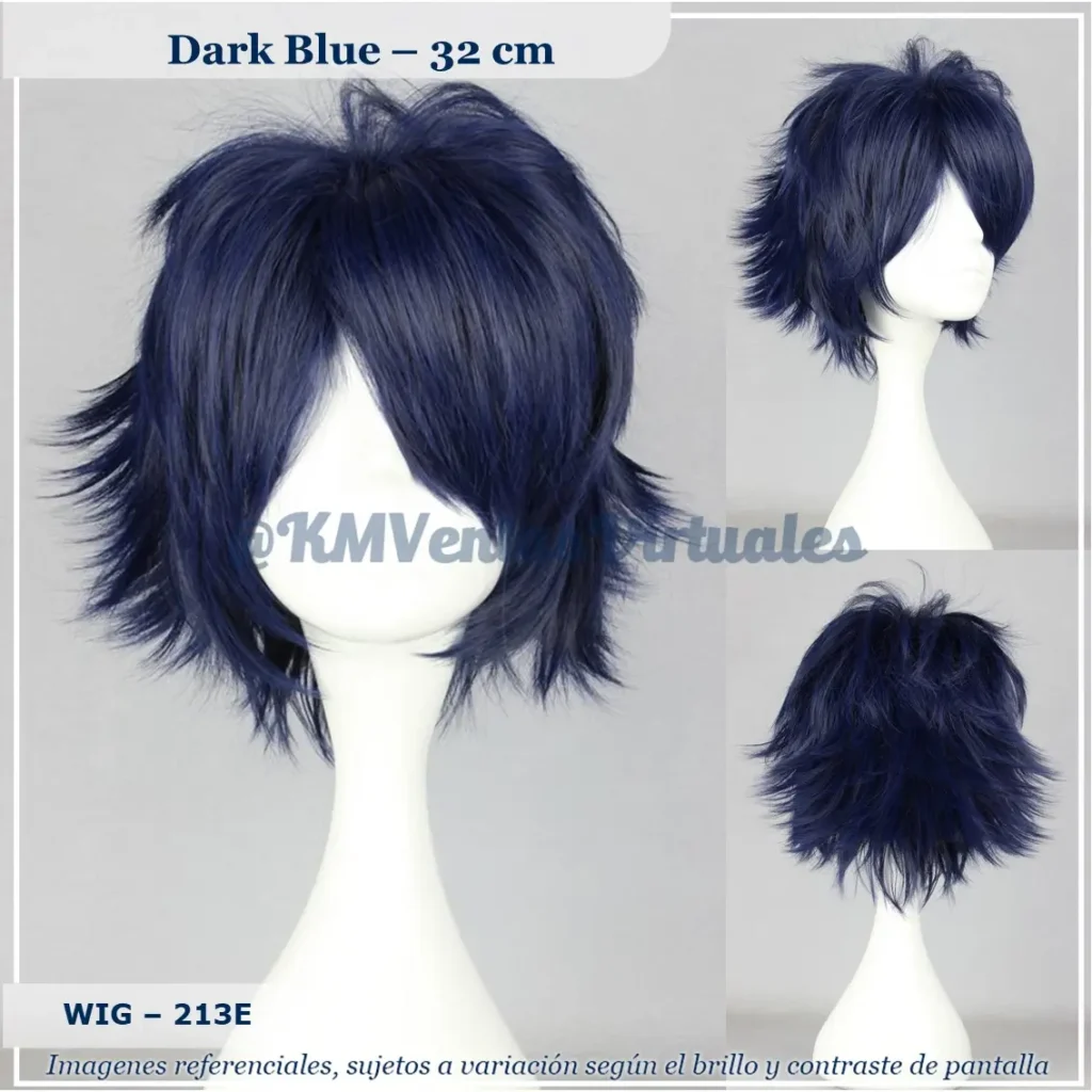 Peluca Saruhiko Azul Corta (WIG-213E)