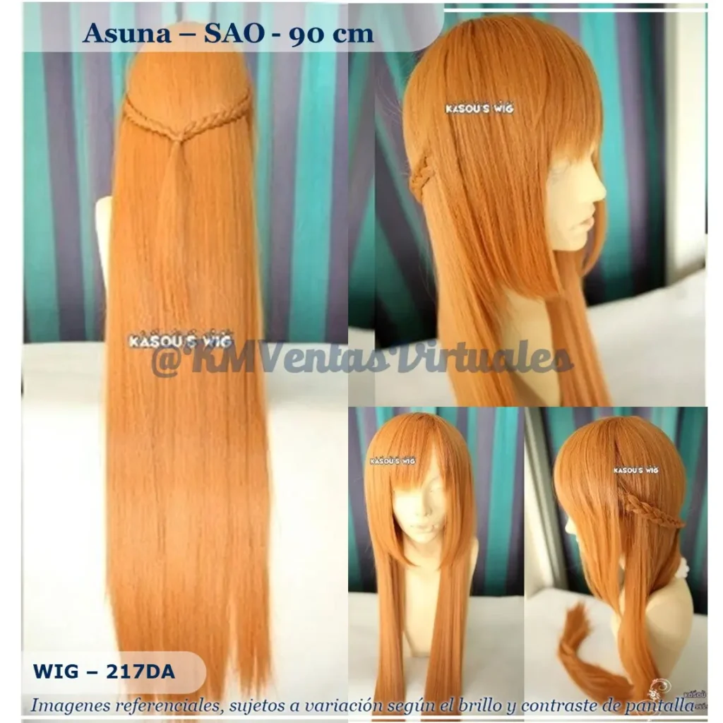 Peluca Asuna Naranja Larga (WIG-217DA)