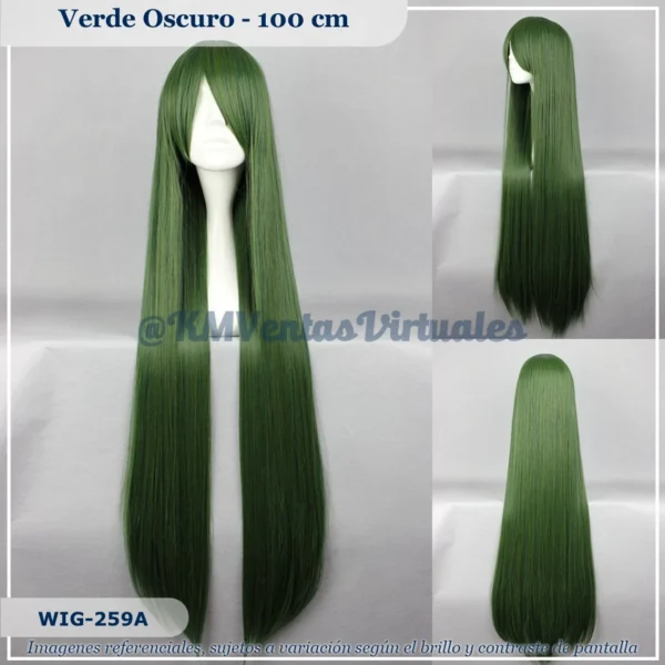 Peluca Mima Verde Larga (WIG-259A)