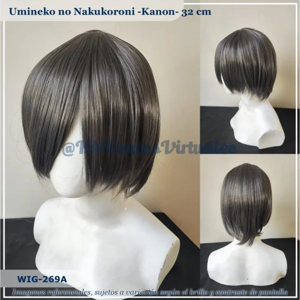 Peluca Kanon Gris Corta (WIG-269A)